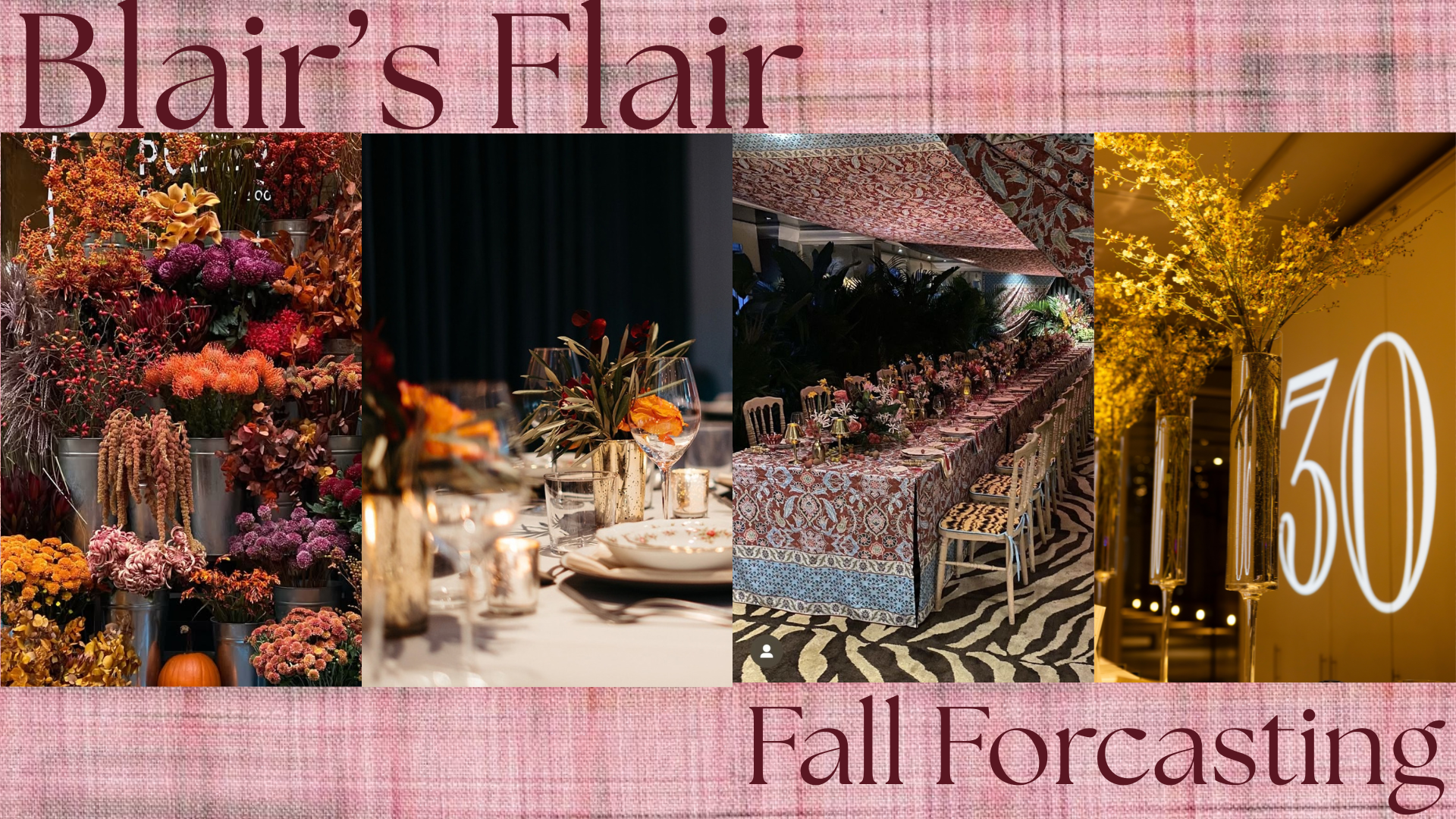 Blair’s Flair: Fall Forcasting Blair’s Flair: Fall Forcasting